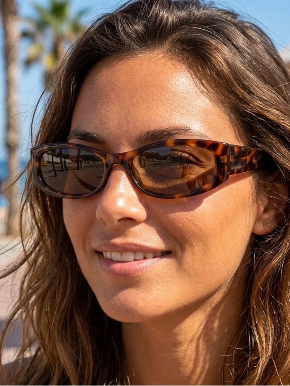 NWT JASON WU Narrow Rectangle Tortoiseshell Sunglasses UV Protected Recycled Pla